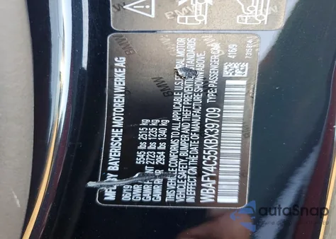 2019 BMW M850Xi z USA, uszkodzony, nr VIN WBAFY4C55KBX39709